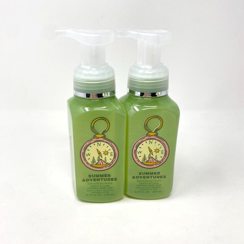 Bath & Body Works Summer Adventures Gentle & Clean Foaming Hand Soap 2 Pack